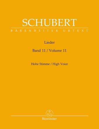 Lieder Hohe Stimme, Band 11 Hohe Stimme Singpartitur, Urtextausgabe