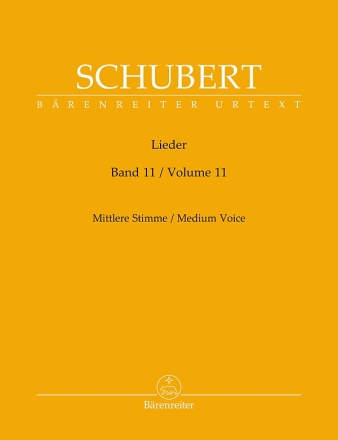Lieder Band 11 f�r mittlere Stimme und Klavier Ausgabe in deutsch/englisch
