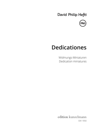 Dedicationes (Widmungs-Miniaturen) fr Trompete in C und Violine