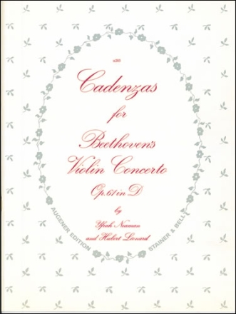 Cadenzas for Violin Concerto in D by Yfrah Neaman and Hubert Lonard Violin