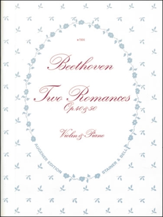 Romances: Op. 40, No. 1 in G and Op. 50, No. 2 in F with Piano Violin & Piano