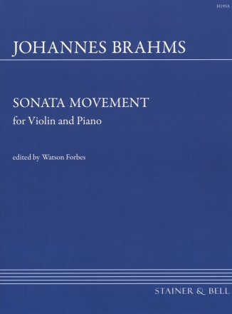 Sonata Movement (Sonatensatz, 1853) with Piano Violin and Piano