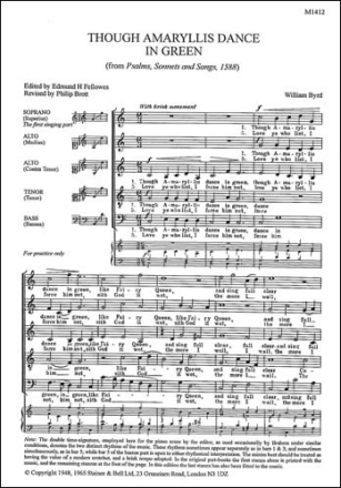 Though Amaryllis dance in green SAATB or S solo with viols