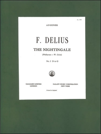 The Nightingale ('Sing! Sing!') (D - G) Voice & Piano