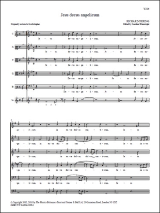 Jesu decus angelicum SATTB