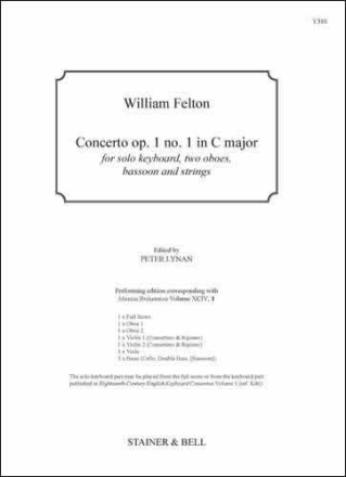 Concerto op.1 no.1 in C major. Sc & Pts Solo Organ and Strings