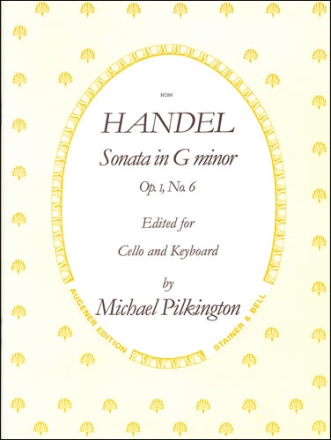 Sonata in G minor, Op 1, No 6 Cello and Keyboard