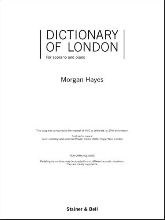 Dictionary of London Soprano & Piano
