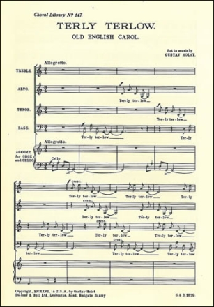 Terly Terlow SATB, oboe and cello
