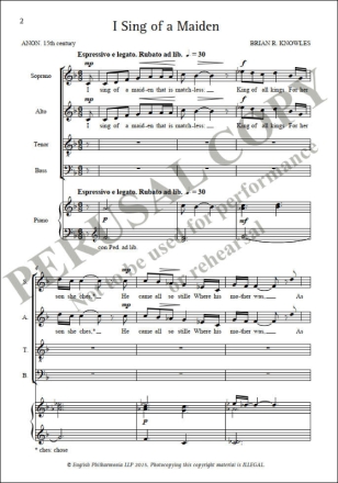 I Sing of a Maiden (SATB) SATB