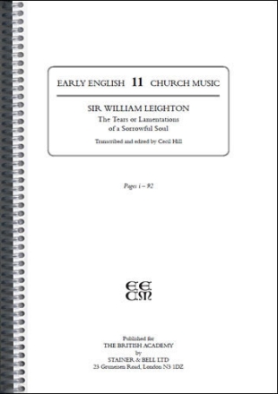 The Tears or Lamentations (Made to order) Choral Score