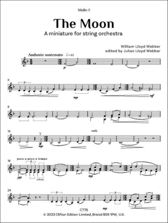 The Moon (Violin 2 part) Vioiln