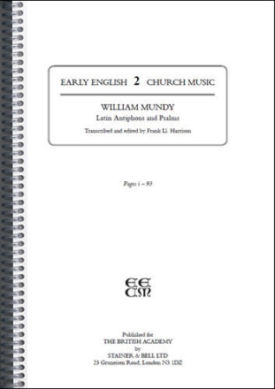 Latin Antiphons and Psalms (Made to order) Choral Score