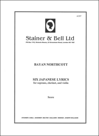 Six Japanese Lyrics Soprano, B flat Clarinet and Violin