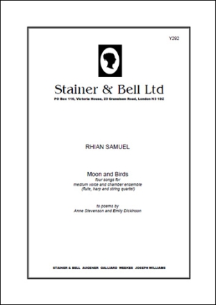 Moon & Birds. Four Songs Voice & Ensemble Medium Voice, Fl, Hp & Str 4tet