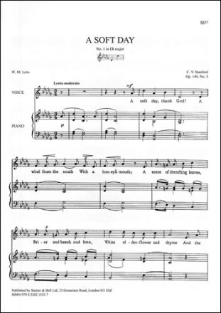 A Soft Day (D flat - D flat) Voice & Piano