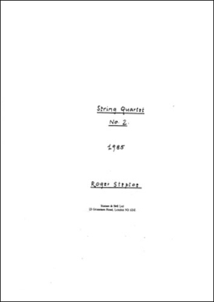 String Quartet No. 2 String Quartet