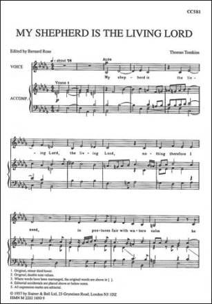 My shepherd is the living Lord SATB, AT solo & organ