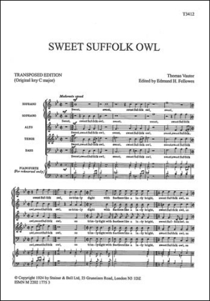 Sweet Suffolk Owl SSATB