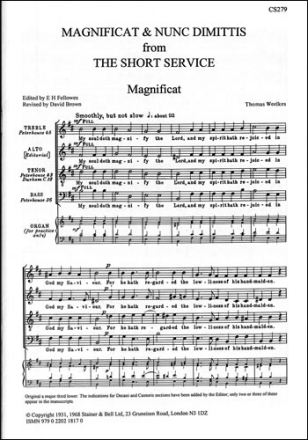 Magnificat and Nunc Dimittis (The Short Service) SATB