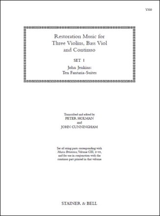 Restoration Music for Three Violins: String Parts Set 1 3 Vln, Bass Viol and Continuo
