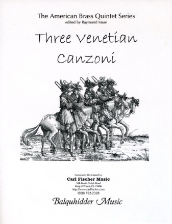 Three Venetian Canzoni 2 Trompeten, Horn, Posaune, Tuba Partitur und Stimmen