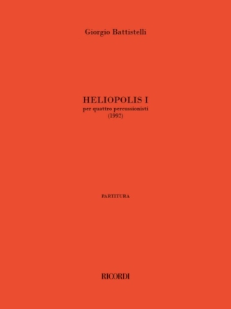 Heliopolis I Percussion Ensemble Partitur und Stimmen