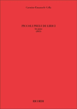 Piccoli Preludi Lirici Klavier Buch