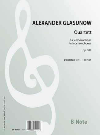 Saxophonquartett op.109    Partitur
