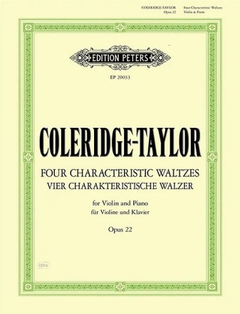 Four Characteristic Waltzes op.22 for violin and piano