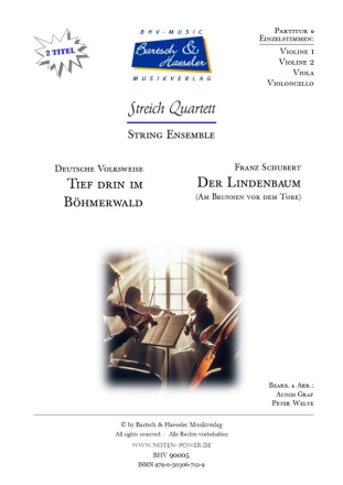 2 Streichquartette (Volksweise und von Franz Schubert) fr Streichquartett Partitur und Stimmen