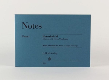 Notes - Notenheft M im Querformat  6 Systeme, 32 Seiten
