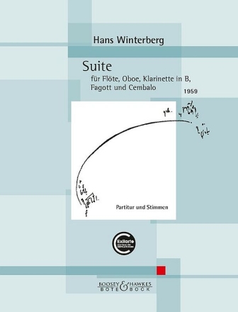 Suite (1959) fr Flte, Oboe, Klarinette in B, Fagott und Cembalo Partitur und Stimmen