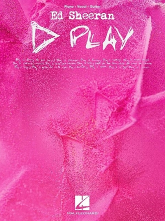 Ed Sheeran: Play for piano/vocal/guitar Songbook