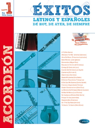Exitos Latinos Y Espanolos Akkordeon Buch und CD