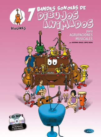 7 Dibujos Animados - Violines Violine Buch und CD