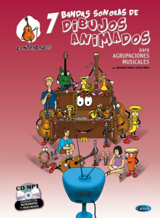 7 Dibujos Animados - Contrabajos Double Bass Buch und CD