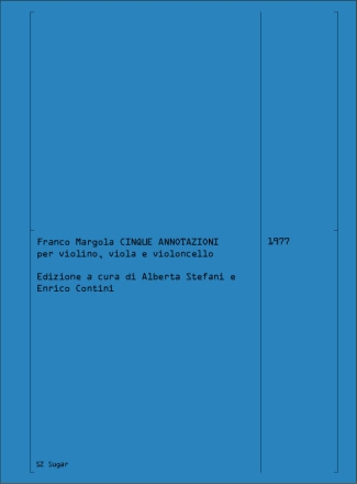 Cinque Annotazioni Violin, Viola and Cello Partitur + Stimmen