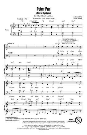 Peter Pan  Chorpartitur