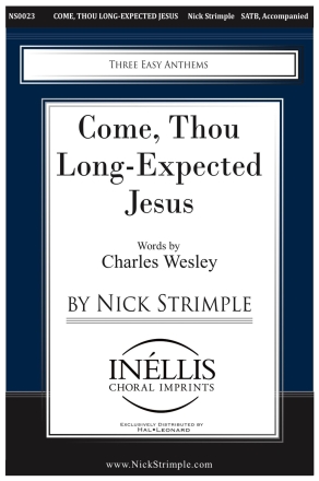 Come, Thou Long-Expected Jesus SATB Chorpartitur