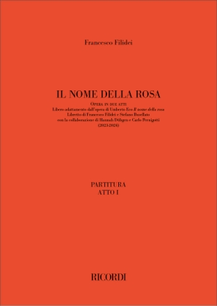 Il Nome della Rosa Opera, SATB and Orchestra Partitur