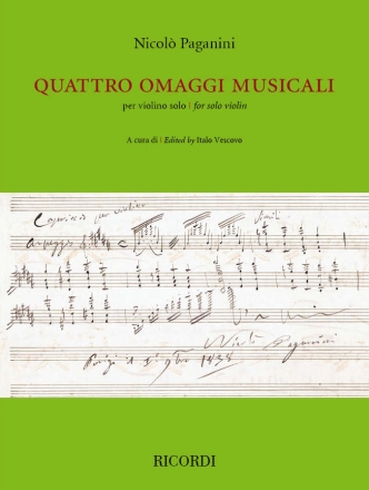 Quattro omaggi musicali per violino solo Violin Solo Buch
