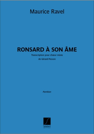 Ronsard  son me Gemischter Chor Buch