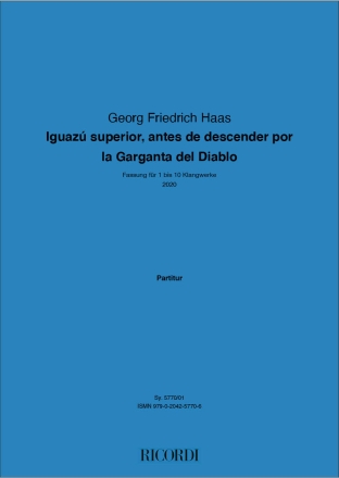 Iguazu superior antes de descender por la garganta Percussions Partitur