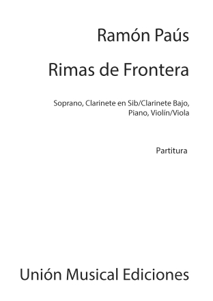 Rimas de Frontera Soprano, Clarinet, Violin and Piano Partitur