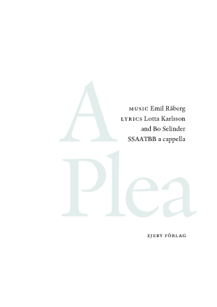 A Plea for mixed choir (SSAATBB) a cappella choral score (en)