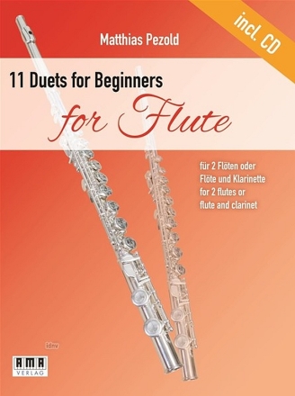 11 Duets for Beginners for Flute (+CD) fr 2 Flten Partitur und Stimmen