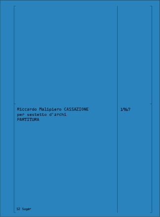 Cassazione Streichensemble Partitur