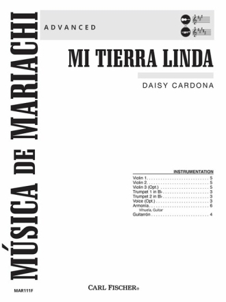 Mi Tierra Linda Ensemble, Singstimme ad libitum Partitur