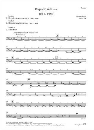 Requiem Soli SATB, Coro SATB, Pic, 2 Fl, 2 Ob, Eh, 2 Clt, BClt, 2 Fg, Cfg, 4 Cor, 2 Tr, 2 Tr di lontano, 3 T Einzelstimme, Orgel